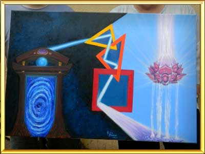 Finally a lovely journey of painting something with my son. It was a challenge as we have very differnet styles and sharing space on a canvas can be difficult or treacherous. Haha. We perservered and it is amazing.- completed in November 2013