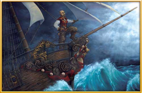 This fearless commander stands proudly upon his ship gazing into the yet unknown with absolute confidence and resolute in his ability to chart his course. - completed in June 2016