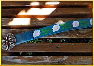 Airbrushed Leather Belt. - completed in June 2017