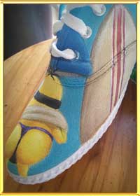 Beach Minion Shoes - completed in December 2015
