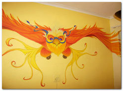 The competed work of Zephyr, my phoenix friend takes flight in my practice.